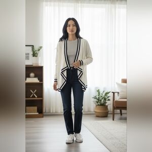 Dennis Basso Navy and White Garment